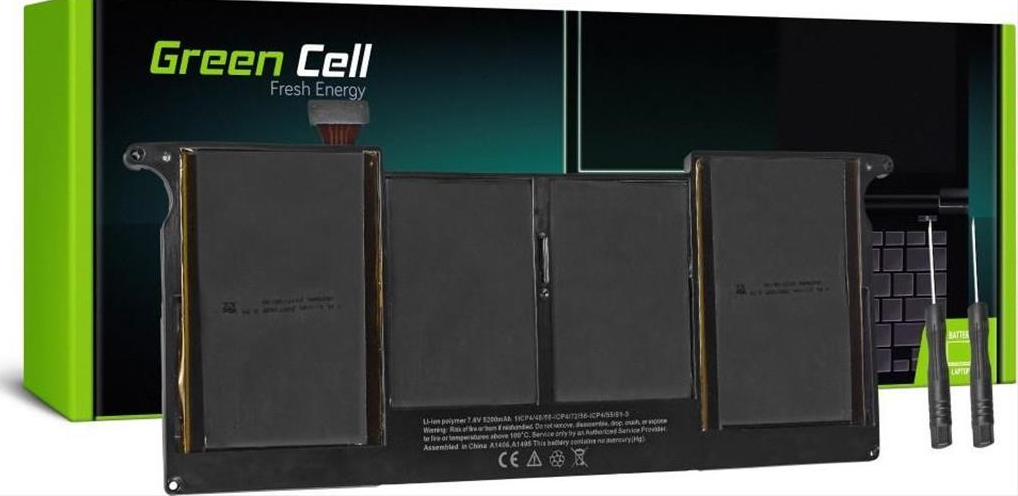 Green Cell for Apple Macbook Air 11 A1370 A1465 (Mid 2011 - 2013, Early 2014 – 2015) / 7,6V 5000mAh Green Cell for Apple Macbook Air 11 A1370 A1465 (Mid 2011 - 2013, Early 2014 – 2015) / 7,6V 5000mAh