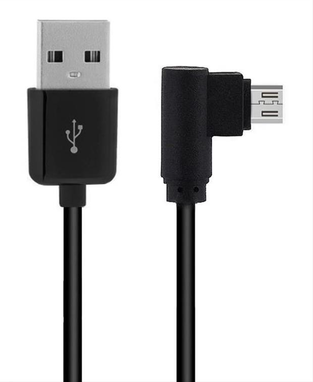 POWERTECH Καλώδιο USB 2.0 σε USB Micro 90°, Dual Easy USB, 2m, μαύρο