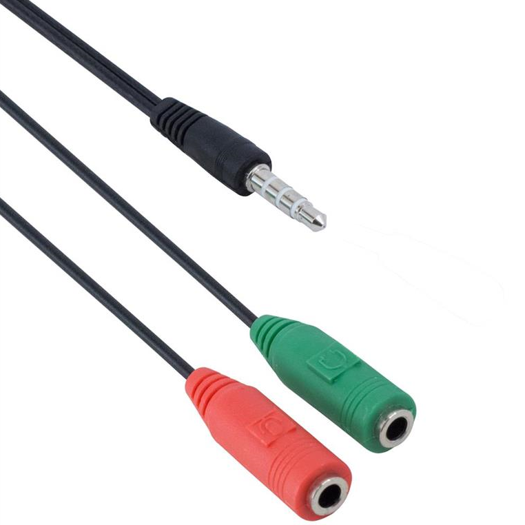 Αντάπτορας Ήχου 3.5mm Μ σε 2x3.5mm F 20сm, DeTech - 18211 Αντάπτορας Ήχου 3.5mm Μ σε 2x3.5mm F 20сm, DeTech - 18211