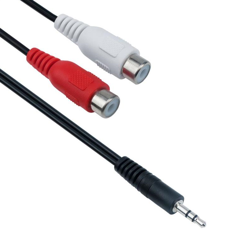 Καλώδιο Ήχου 3.5mm Μ / 2xRCA F, 25сm, DeTech - 18215 Καλώδιο Ήχου 3.5mm Μ / 2xRCA F, 25сm, DeTech - 18215