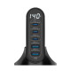 Rixus RX140 140W GaN Power Adapter With Digital Display Black
