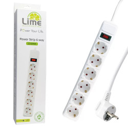 LIME ΠΟΛΥΠΡΙΖΟ 6 ΣΟΥΚΟ LS-615W ΜΕ ΔΙΑΚΟΠΤΗ - ΠΑΙΔΙΚΗ ΠΡΟΣΤΑΣΙΑ ΥΠΕΡΤΑΣΗΣ & ΥΠΕΡΦΟΡΤΩΣΗΣ (3x1.5mm2) 1.5m ΑΣΠΡΟ LIME ΠΟΛΥΠΡΙΖΟ 6 ΣΟΥΚΟ LS-615W ΜΕ ΔΙΑΚΟΠΤΗ - ΠΑΙΔΙΚΗ ΠΡΟΣΤΑΣΙΑ ΥΠΕΡΤΑΣΗΣ & ΥΠΕΡΦΟΡΤΩΣΗΣ (3x1.5mm2) 1.5m ΑΣΠΡΟ
