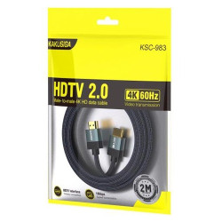 KAKUSIGA καλώδιο HDMI KSC-983, 4K/60Hz, 18Gbps, 2m, μαύρο KSC-983