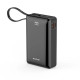 Rixus RXPB02B Digital Display Powerbank 20.000mAh With USB-C Cable Built-in Black 22.5W
