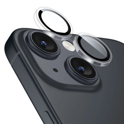 Rixus For iPhone 15, 15 Plus Metal Shield Camera Tempered Glass Blue Rixus For iPhone 15, 15 Plus Metal Shield Camera Tempered Glass Blue
