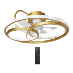 POWERTECH smart ανεμιστήρας οροφής HLL-0178 με LED φως, 50W, Φ50x21cm, χρυσός POWERTECH smart ανεμιστήρας οροφής HLL-0178 με LED φως, 50W, Φ50x21cm, χρυσός