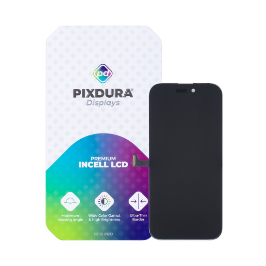 PIXDURA For iPhone 15 Pro Display And Digitizer In-Cell Premium (IC Removable) PIXDURA For iPhone 15 Pro Display And Digitizer In-Cell Premium (IC Removable)