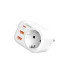 Universal travel adapter - charger Earldom ES-SC18, 2xUSB, 1xType-C, White