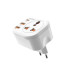 Universal travel adapter - charger Earldom ES-SC16, 2xUSB, 1xType-C, EU/US/UK/AU , 220V, White