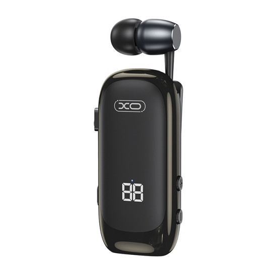 In-ear Bluetooth ακουστικό με επεκτεινόμενο καλώδιο, σε μαύρο χρώμα XO BE51 In-ear Bluetooth ακουστικό με επεκτεινόμενο καλώδιο, σε μαύρο χρώμα XO BE51