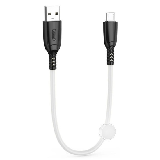 Καλώδιο USB High-Speed Α αρσ. - MICRO USB αρσ., 25cm σε λευκό χρώμα XO NB247