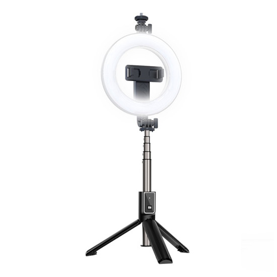 Αναδιπλουμενο selfie stick με ring light λειτουργία Bluetooth και ενσωματωμένο τρίποδο XO SS12