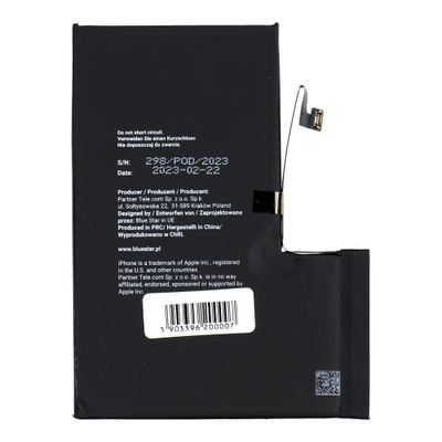 Battery for iPhone 12 PRO MAX 3687 mAh Blue Star HQ