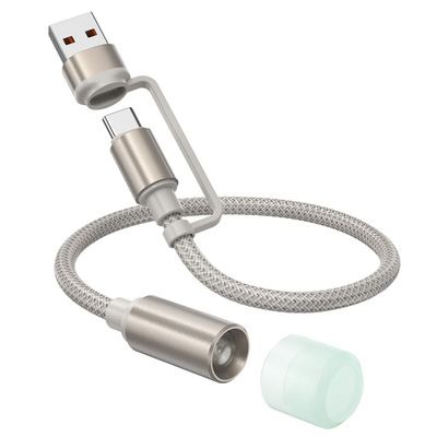 Cable USB A / USB C to LED light Hoco 0,3 m UA38C gold