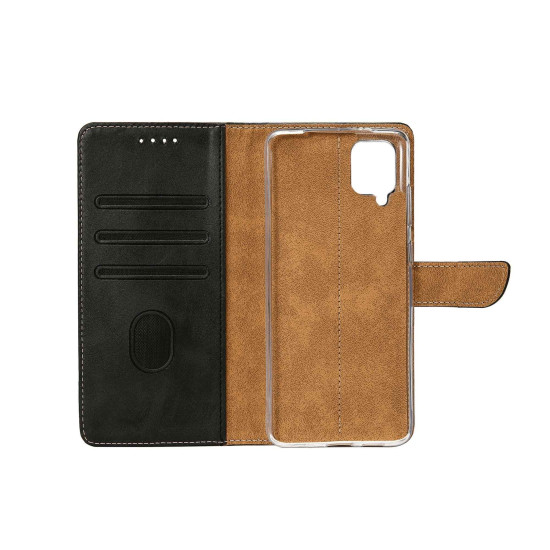 Rixus Bookcase For Samsung Galaxy A12 A125F Black