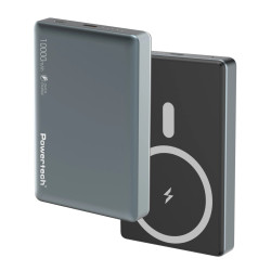 POWERTECH power bank PT-1377 10000mah, magnetic wireless 20W γκρι