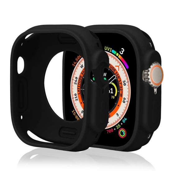 Silicone Watch Case for Apple Watch 40 mm (Series 4/5/6/SE) - black