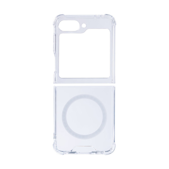 Rixus For Samsung Galaxy Z Flip6 Anti-Burst Case With MagSafe Transparent Rixus For Samsung Galaxy Z Flip6 Anti-Burst Case With MagSafe Transparent
