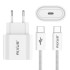 Rixus RXHC20C Fast Charger USB-C To USB-C Cable 180CM 20W White