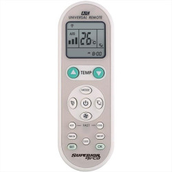 Universal replacement remote control for air-conditioners.