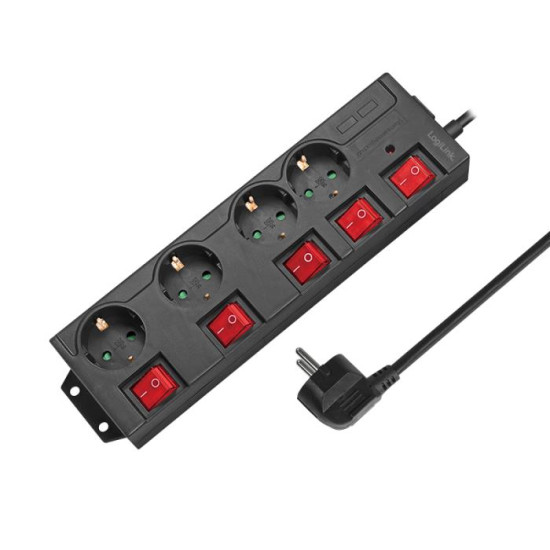 Socket 4 x Schuko Logilink LPS251 1,5m Socket 4 x Schuko Logilink LPS251 1,5m