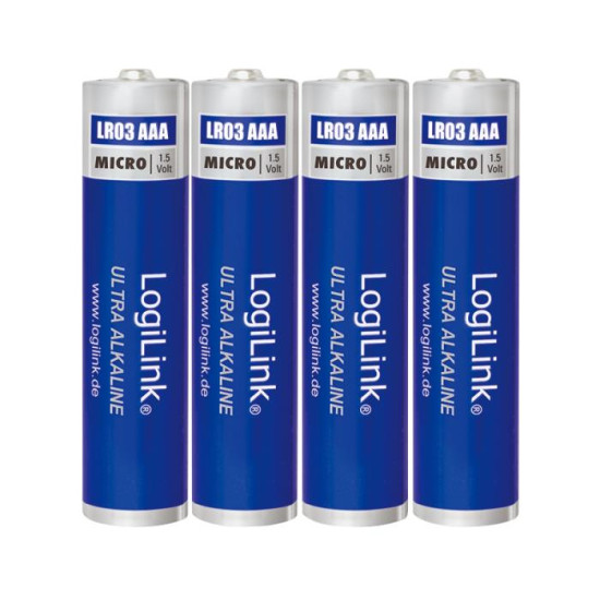 Battery AAA Alkaline Logilink LR03B4 4pcs