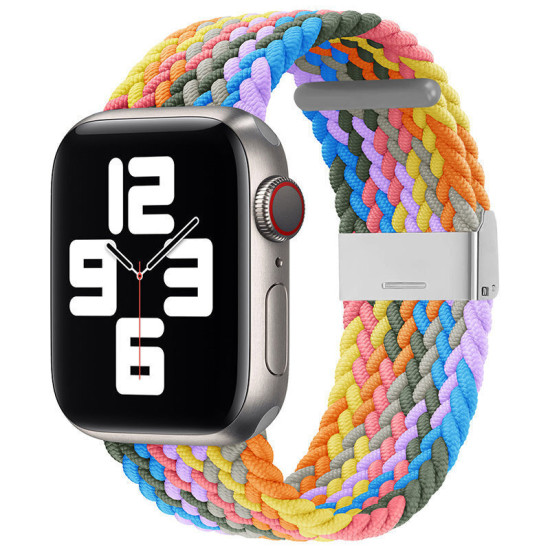 Strap Fabric Watch Band Ultra / 8/7/6 / SE / 5/4/3/2 (49mm / 45mm / 44mm / 42mm) Braided Fabric Strap Watch Bracelet Pattern 3