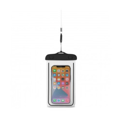 PVC waterproof phone case with lanyard - black PVC waterproof phone case with lanyard - black