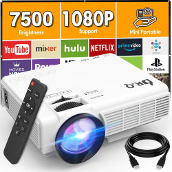 Mini Projector, Improved 7500 Lumens Portable Video Projector, Supports HD 1080P, HDMI, USB, TV Stick, Smartphone B0CN6SRDDZ Mini Projector, Improved 7500 Lumens Portable Video Projector, Supports HD 1080P, HDMI, USB, TV Stick, Smartphone B0CN6SRDDZ