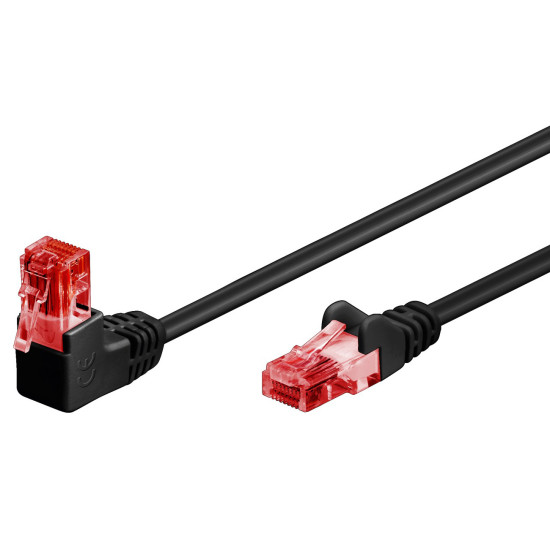 GOOBAY καλώδιο δικτύου 51515, CAT6 U/UTP, γωνιακό, CCA, 1m, μαύρο GOOBAY καλώδιο δικτύου 51515, CAT6 U/UTP, γωνιακό, CCA, 1m, μαύρο