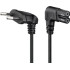 GOOBAY καλώδιο τροφοδοσίας Euro 56588, γωνιακό, 2x0.75 mm², 0.5m, μαύρο