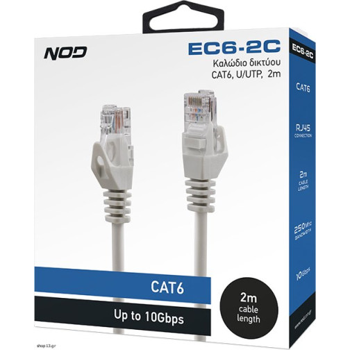 NOD EC6-2C Καλώδιο δικτύου CAT6, U/UTP, 2m