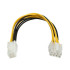 POWERTECH καλώδιο για MB 4pin θηλυκό σε 8pin αρσενικό CAB-W007, 20cm