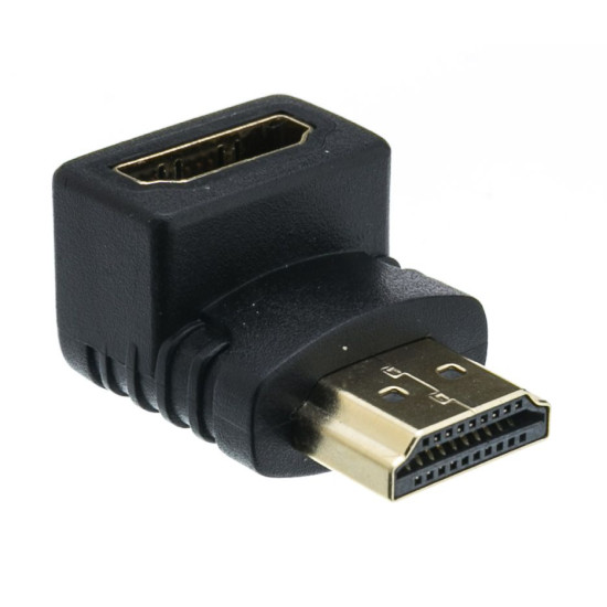 POWERTECH αντάπτορας HDMI CAB-H034, γωνιακός 90°, μαύρος POWERTECH αντάπτορας HDMI CAB-H034, γωνιακός 90°, μαύρος