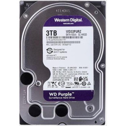Western Digital Purple 3TB HDD Σκληρός Δίσκος 3.5" SATA III 5400rpm με 256MB Cache για Καταγραφικό Western Digital Purple 3TB HDD Σκληρός Δίσκος 3.5" SATA III 5400rpm με 256MB Cache για Καταγραφικό