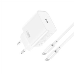 XO wall charger CE15 PD 20W 1x USB-C white + USB-C - USB-C cable XO wall charger CE15 PD 20W 1x USB-C white + USB-C - USB-C cable