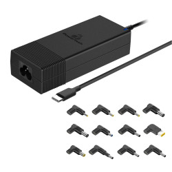 POWERTECH φορτιστής laptop PT-1256 με 12 βύσματα, USB-C PD, 90W, μαύρος POWERTECH φορτιστής laptop PT-1256 με 12 βύσματα, USB-C PD, 90W, μαύρος