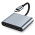 POWERTECH docking station PTH-113, 4 θυρών, USB-C, 4K, 100W, γκρι PTH-113