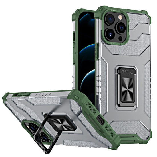 Crystal Ring Case Kickstand Tough Rugged Cover for iPhone 13 Pro green Crystal Ring Case Kickstand Tough Rugged Cover for iPhone 13 Pro green