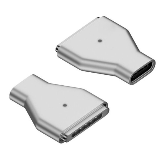 POWERTECH αντάπτορας τροφοδοσίας YX-MS3, USB-C σε Magsafe 3, ασημί - YX-MS3