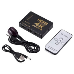 POWERTECH HDMI amplifier switch PTH-052 με τηλεχειριστήριο, 5 σε 1, 4K POWERTECH HDMI amplifier switch PTH-052 με τηλεχειριστήριο, 5 σε 1, 4K