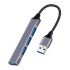 POWERTECH USB hub PT-1114, 4x θυρών, 5Gbps, USB σύνδεση, γκρι