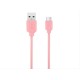 XO cable USB - Lightning 1,0 m 2,1A pink NB36