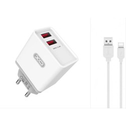 XO Wall charger L31 white plus cable type-C 2USB 2,4A XO Wall charger L31 white plus cable type-C 2USB 2,4A