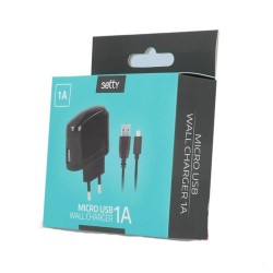 USB wall charger 1A + micro cable black SETTY GSM030358 USB wall charger 1A + micro cable black SETTY GSM030358