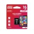 GOODRAM microSD 16GB CL10 UHS I + adapter M1AA-0160R11