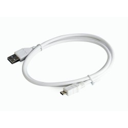 Gembird micro USB2.0 cable AM-MBM5P/10cm/white CCP-MUSB2-AMBM-W-0.1M