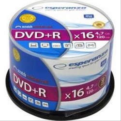 Esperanza DVD+R 4,7GB x16 - Cake Box 50 Esperanza DVD+R 4,7GB x16 - Cake Box 50