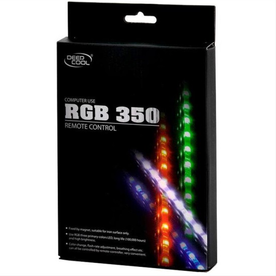 DEEPCOOL RGB 350 Έγχρωμη ταινία LED RGB με τηλεχειριστήριο, για κουτιά υπολογιστών. DEEPCOOL RGB 350 Έγχρωμη ταινία LED RGB με τηλεχειριστήριο, για κουτιά υπολογιστών.