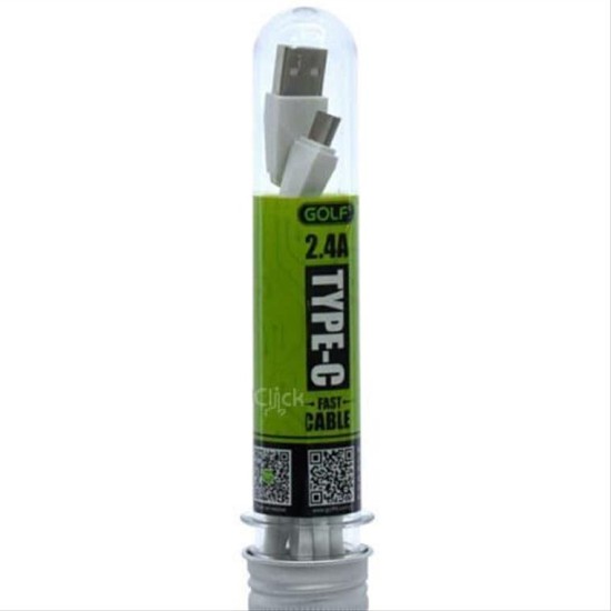 GOLF Καλώδιο USB 2.0 σε USB Type-C, Capsule Box 1m, White GC-46Type-C